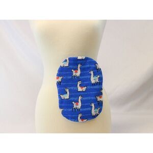 Drainable OR Closed 2 1/4" - 2 3/4" Flannel Llama Ostomy Bag Cover Stoma Colosto
